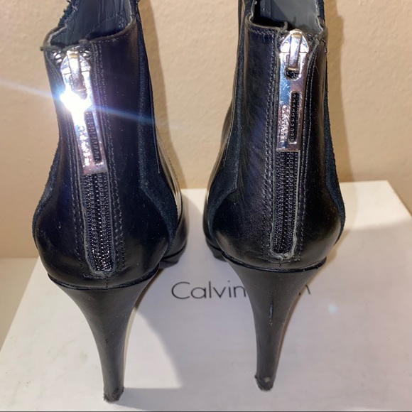 Calvin Klein Leather & Suede Bootie - Picture 2 of 5